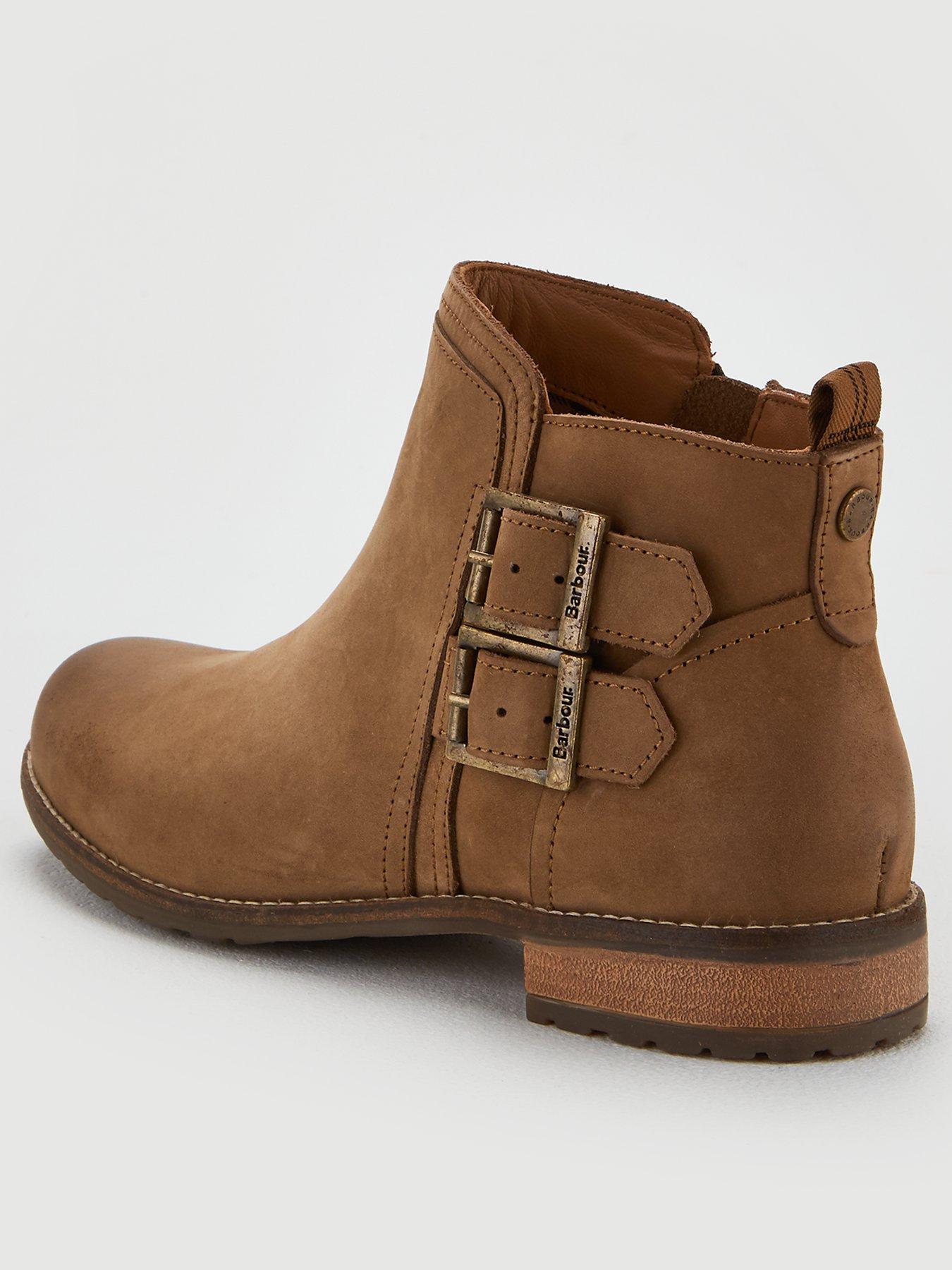 barbour sarah low buckle boots brown