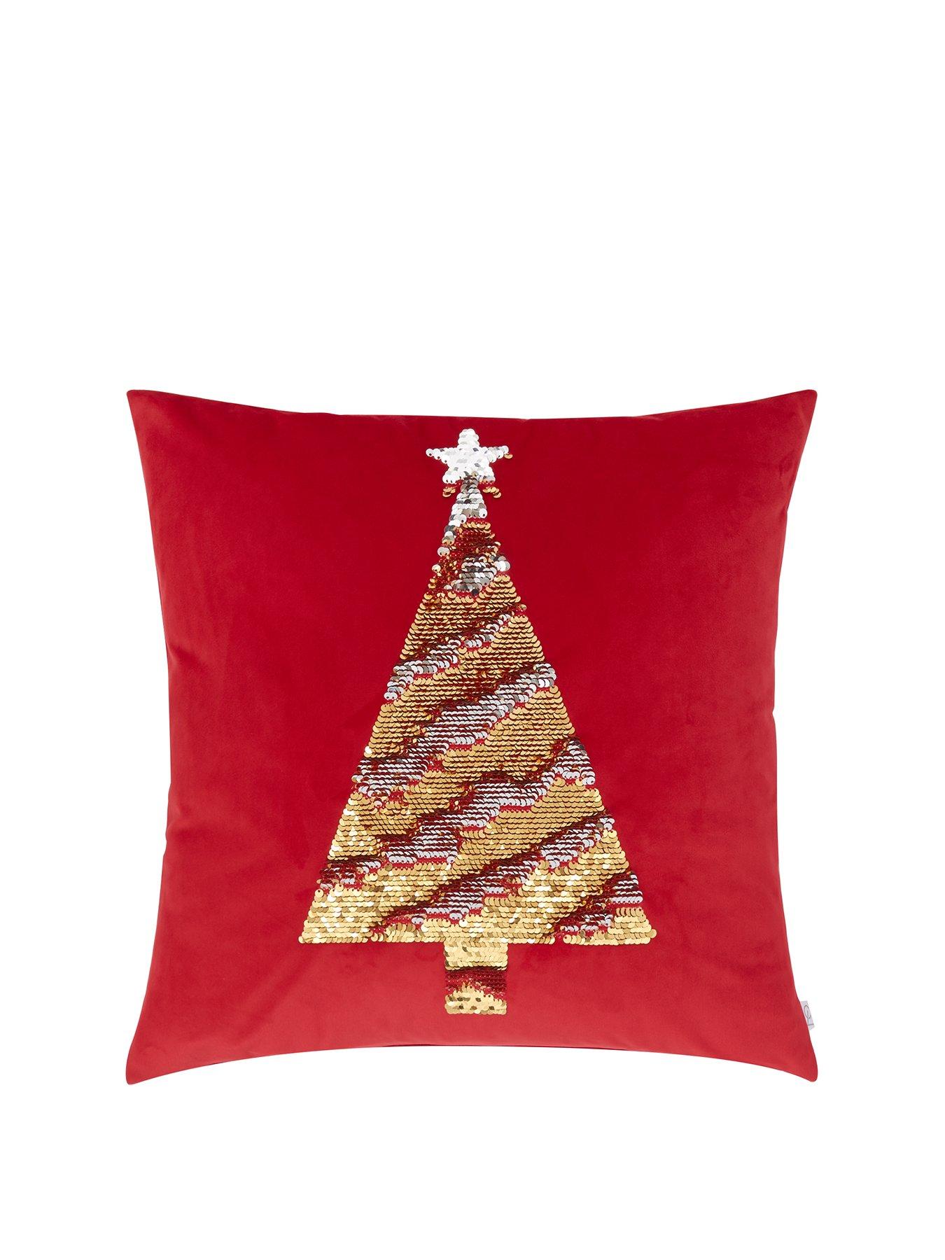 Sequin shop christmas cushion