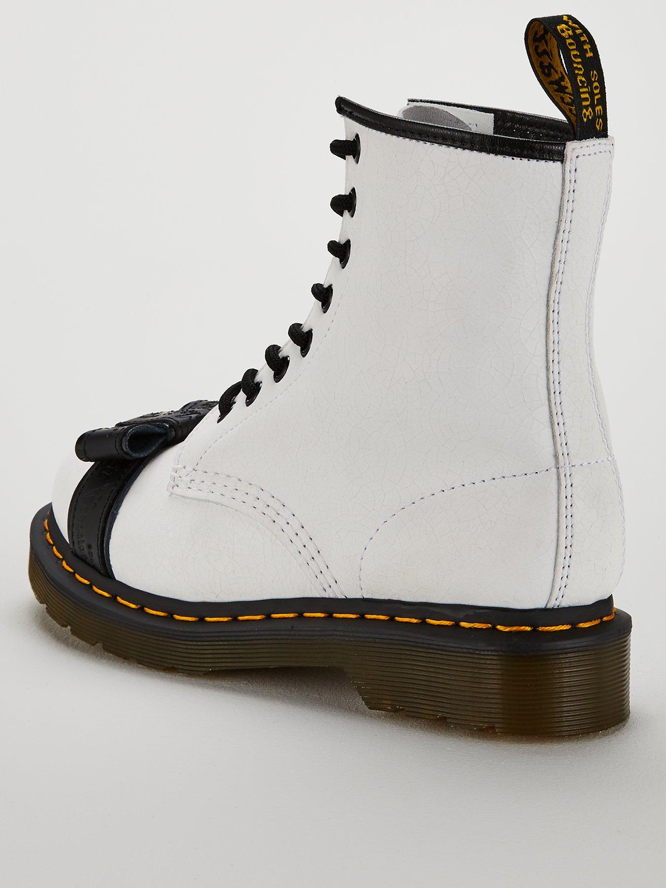 dr martens 1460 crackle 8 eye ankle boots