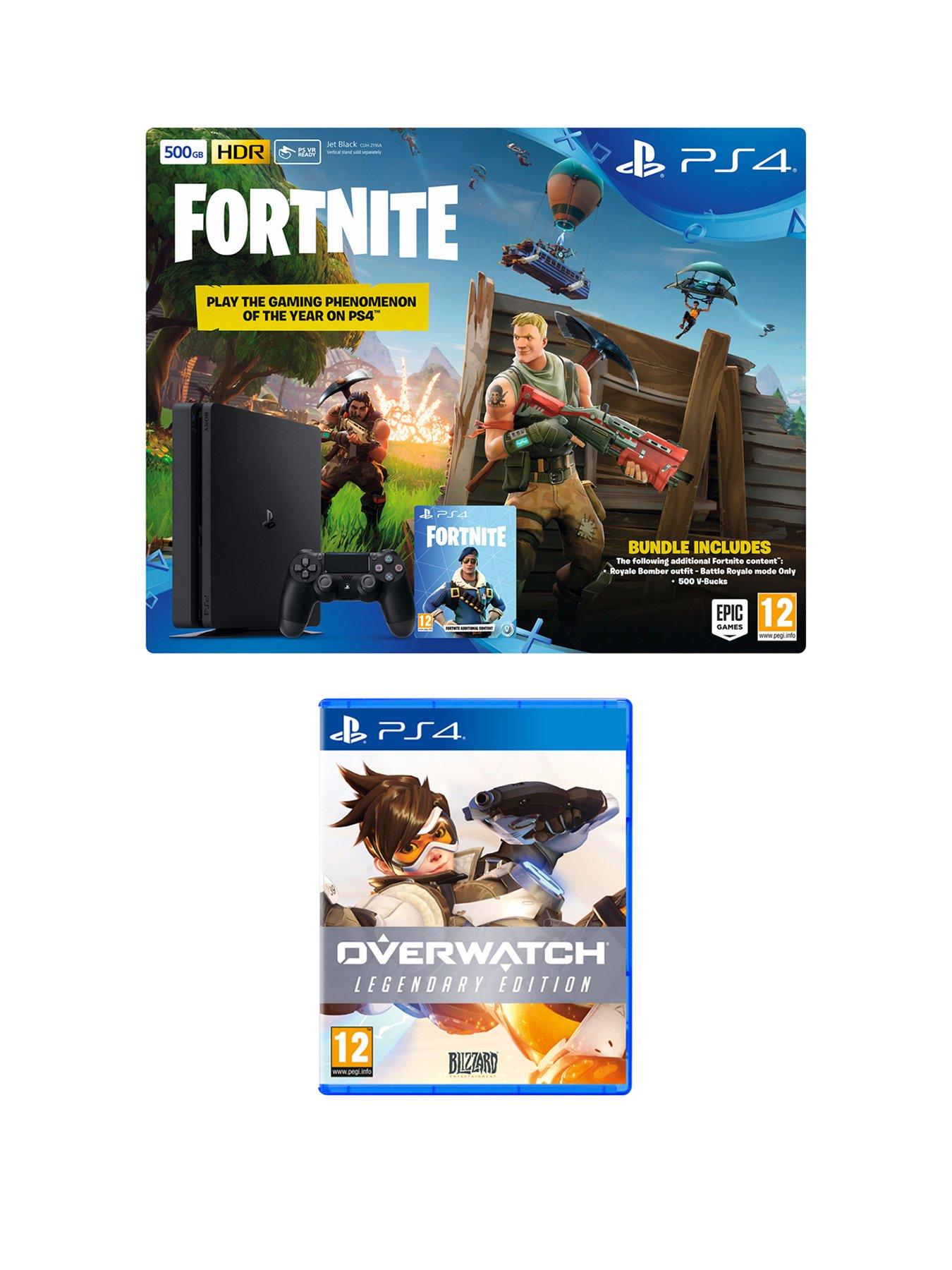 Playstation 4 Fortnite Ps4 500gb Bundle With Overwatch Legendary - playstation 4 fortnite ps4 500gb bundle with overwatch legendary edition plus optional extras