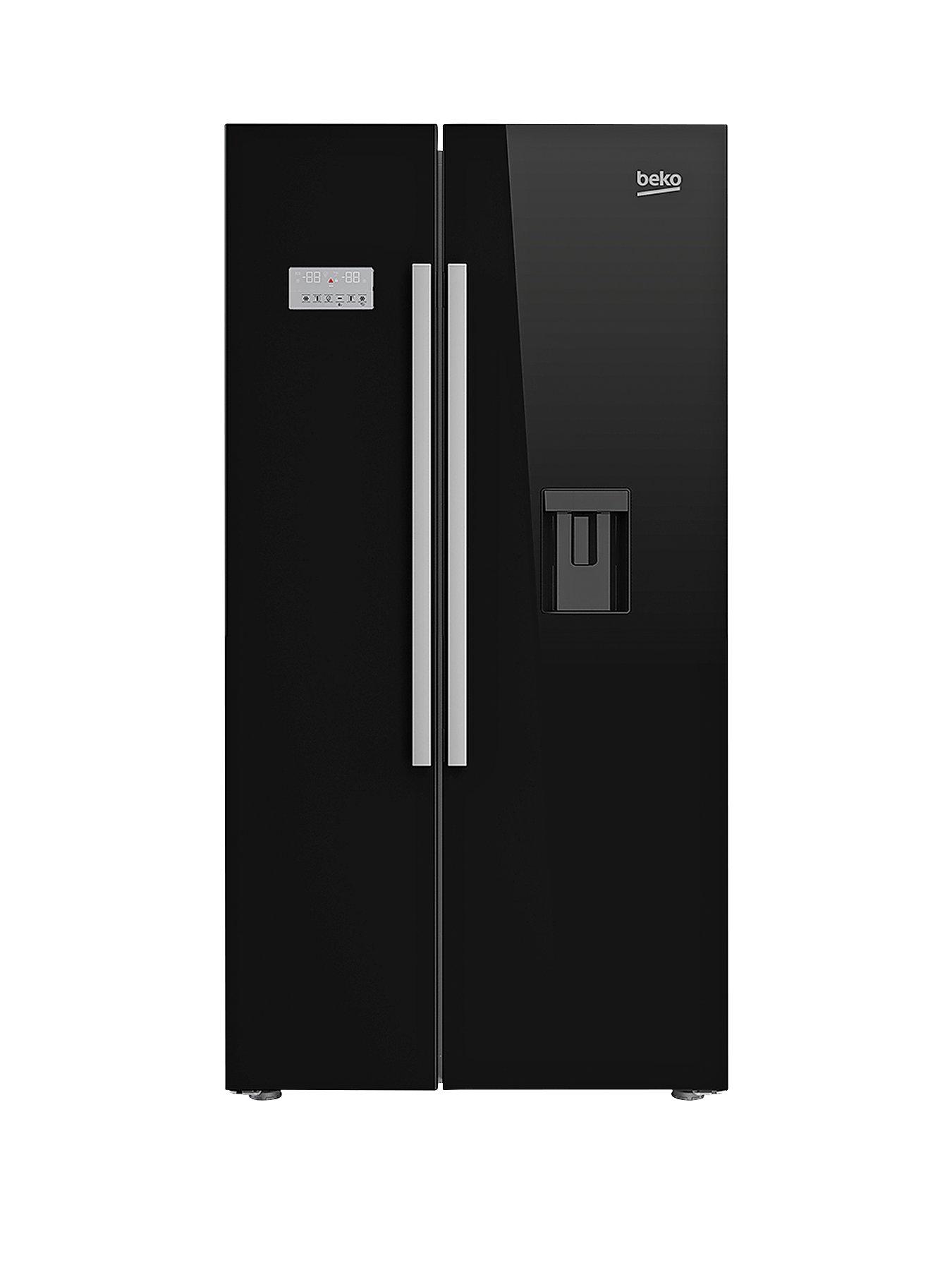 Beko Asd241B American-Style Fridge Freezer With Non-Plumbed Water Dispenser – Black