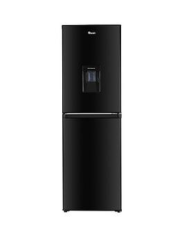 Swan Sr15635B 55Cm Wide Fridge Freezer With Water Dispenser – Black