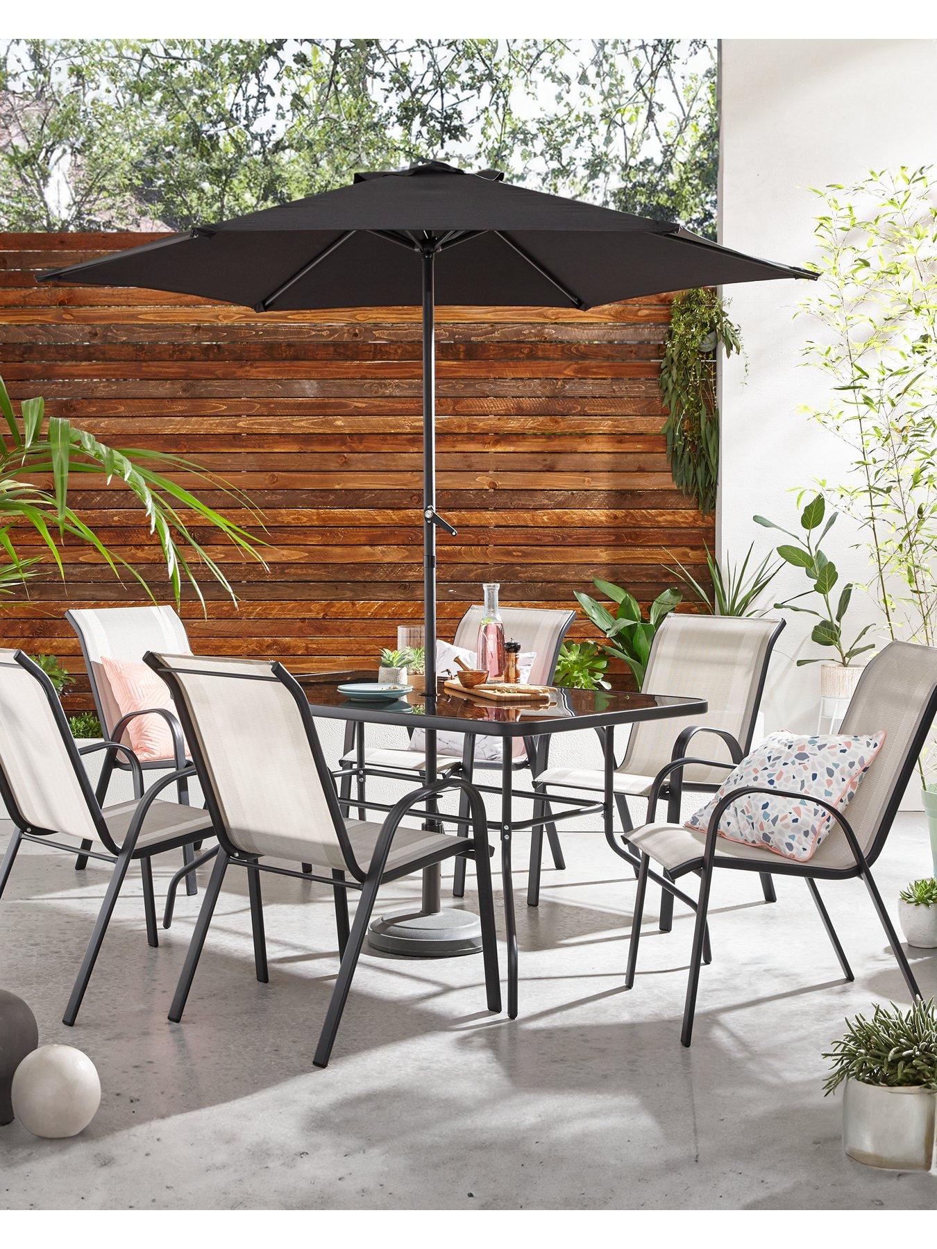 Image 1 of 6 of Very Home Province 8-Piece Dining Set Garden Furniture