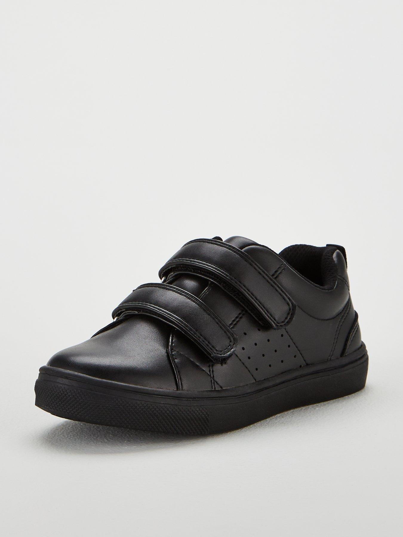 boys black velcro shoes