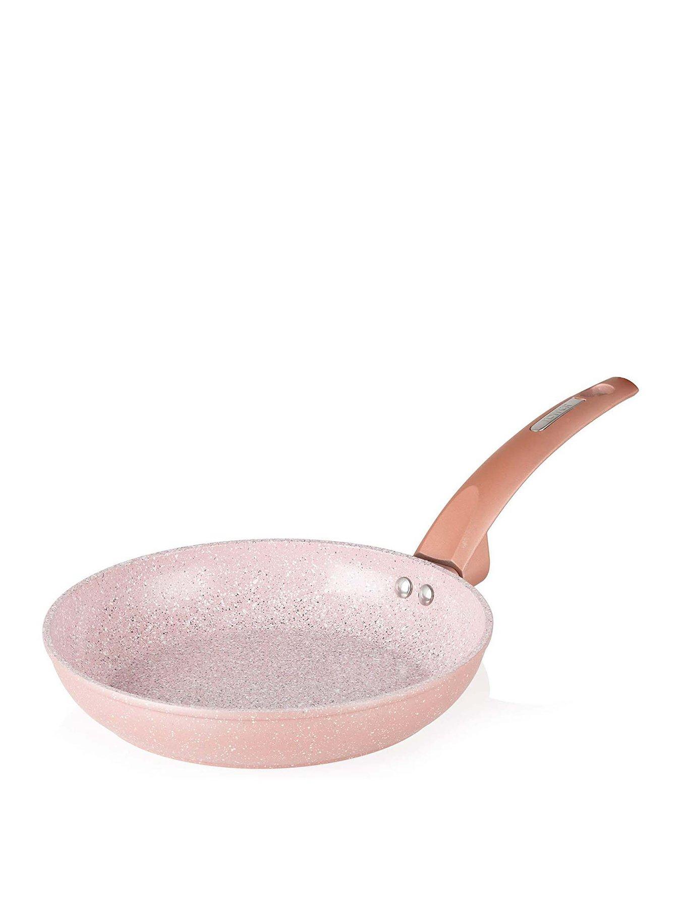 Product photograph of Tower Cerastone 24 Cm Forged Frying Pan Ndash Rose Edition from very.co.uk
