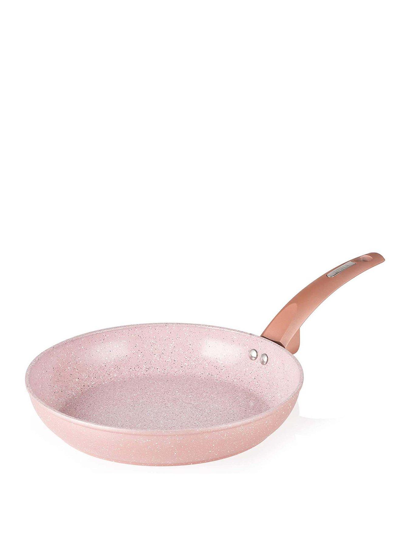 Product photograph of Tower Cerastone 28 Cm Forged Frying Pan Ndash Rose Edition from very.co.uk