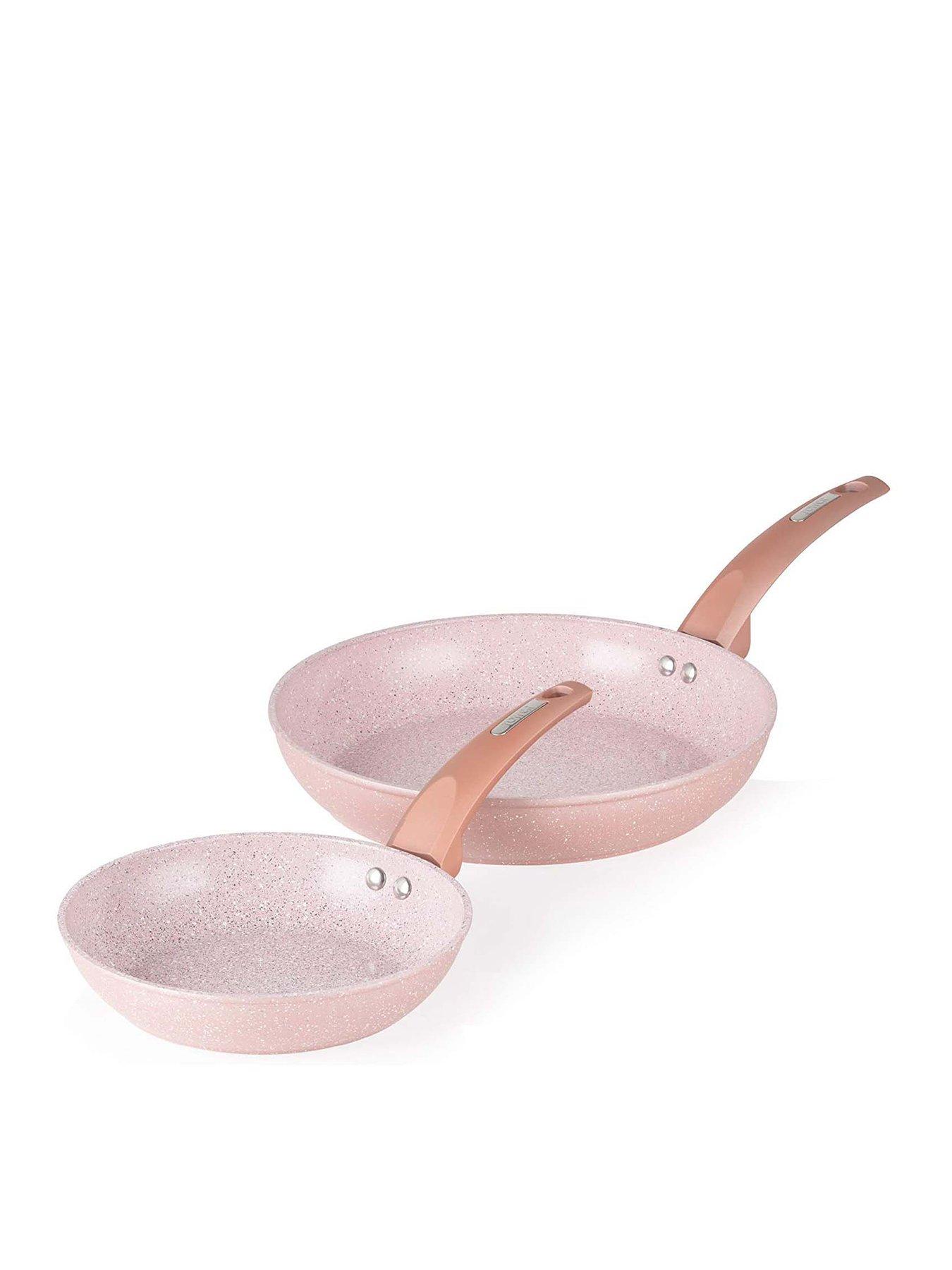 Product photograph of Tower Cerastone Set Of 2 Forged Frying Pans Ndash Rose Edition from very.co.uk