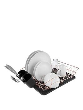 Product photograph of Tower Dish Rack With Rose Gold Tray from very.co.uk