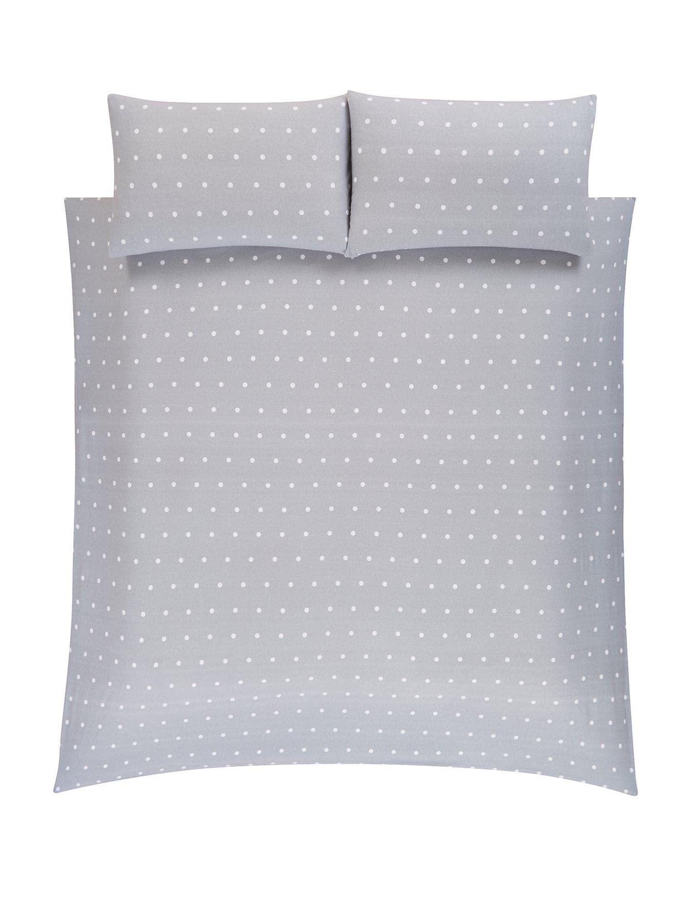 Everyday Collection Brushed Cotton Printed Spot Duvet Cover Set