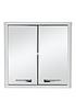  image of lloyd-pascal-luna-hi-gloss-2-door-mirrored-bathroom-cabinet-white