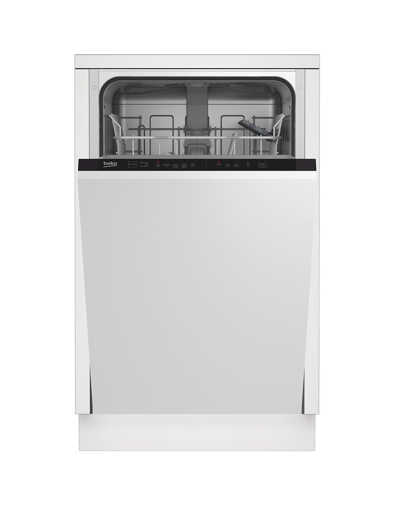 Beko Dis15012 Integrated 10-Place Slimline Dishwasher – White – Dishwasher With Installation