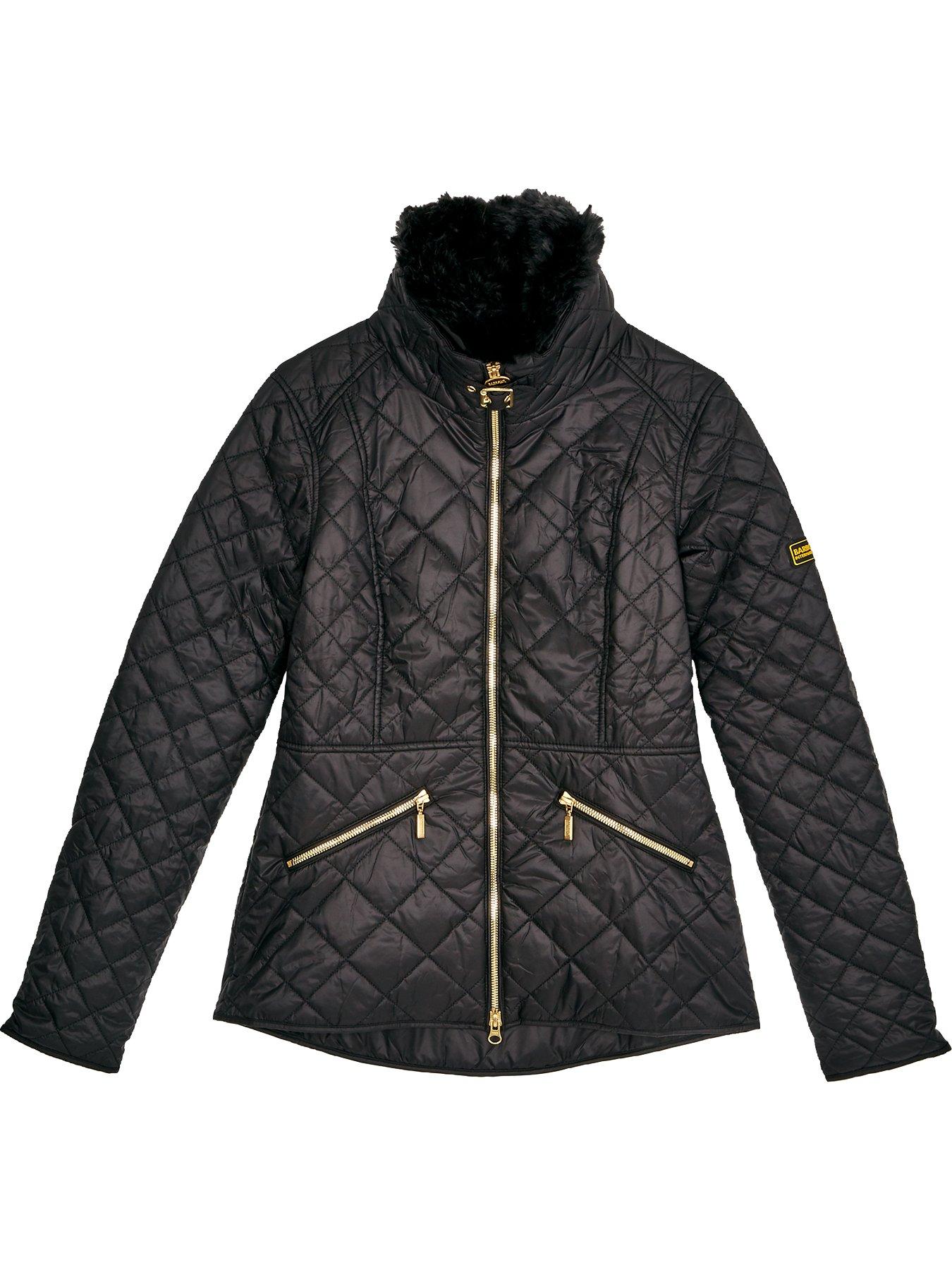 barbour international corner quilted jacket