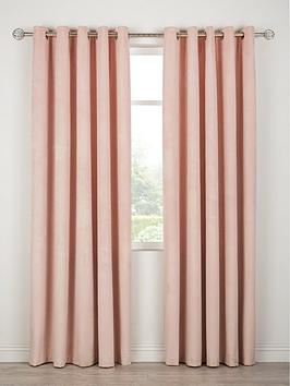 Product photograph of Thermal Velour Lined Eyelet Curtains from very.co.uk