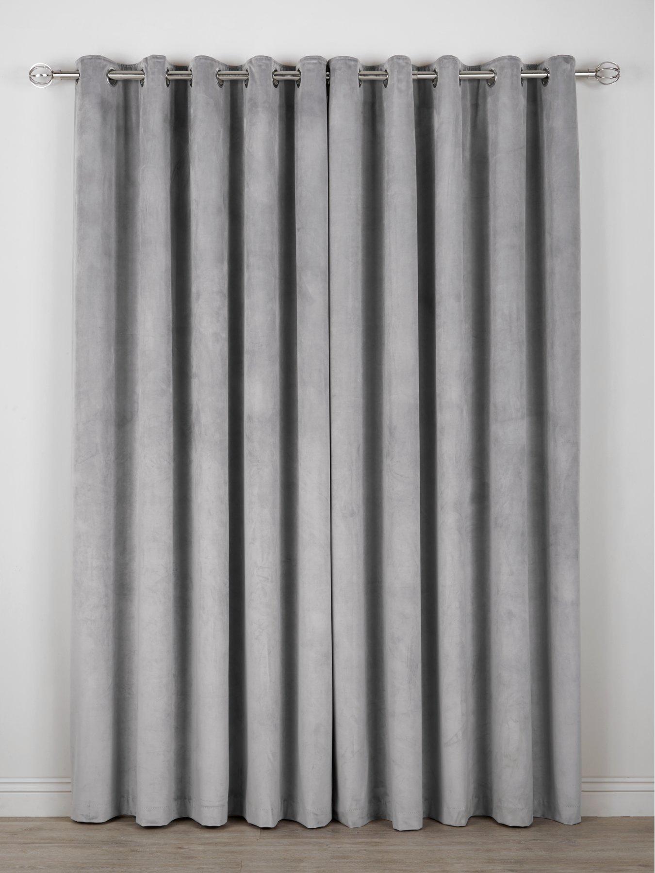 Lucia Thermal Velour Eyelet Lined Curtains