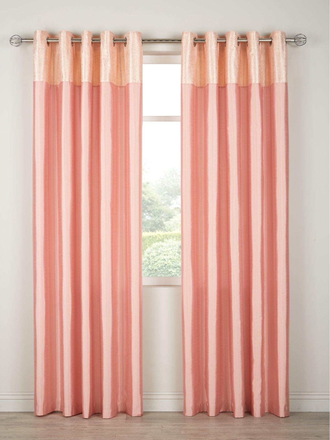Morgan Metallic Top Faux Silk Eyelet Curtains Very Co Uk