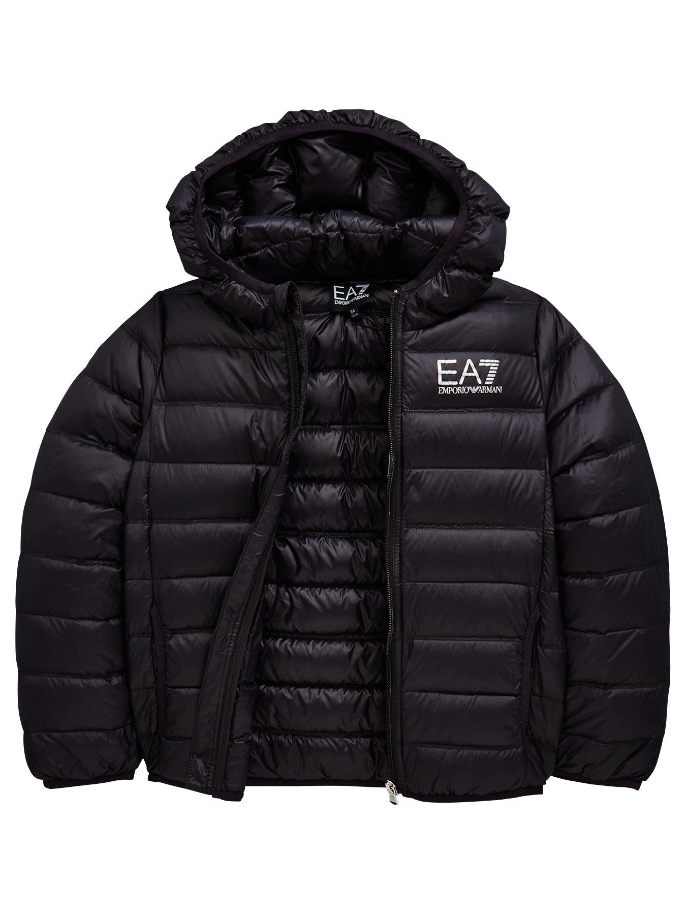  Boys Lightweight Down Quilted Jacket - Black