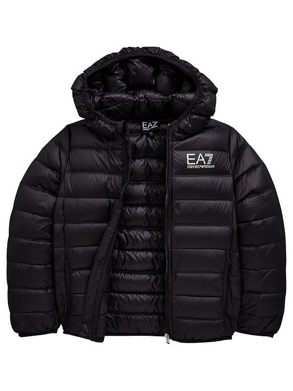 EA7 Emporio Armani Boys Lightweight Quilted Jacket - Black | very.co.uk