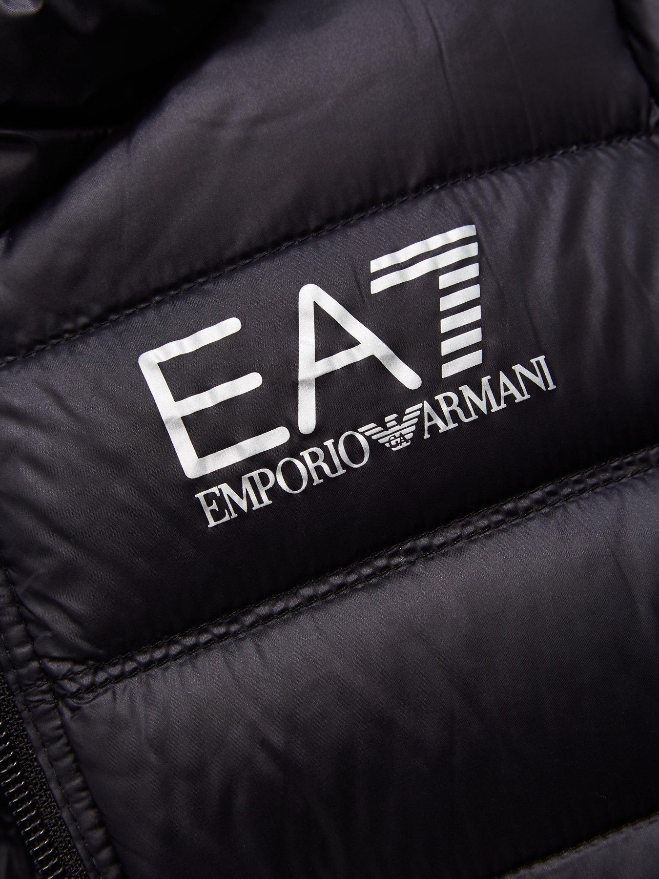 EA7 Emporio Armani Boys Lightweight Down Quilted Jacket - Black 