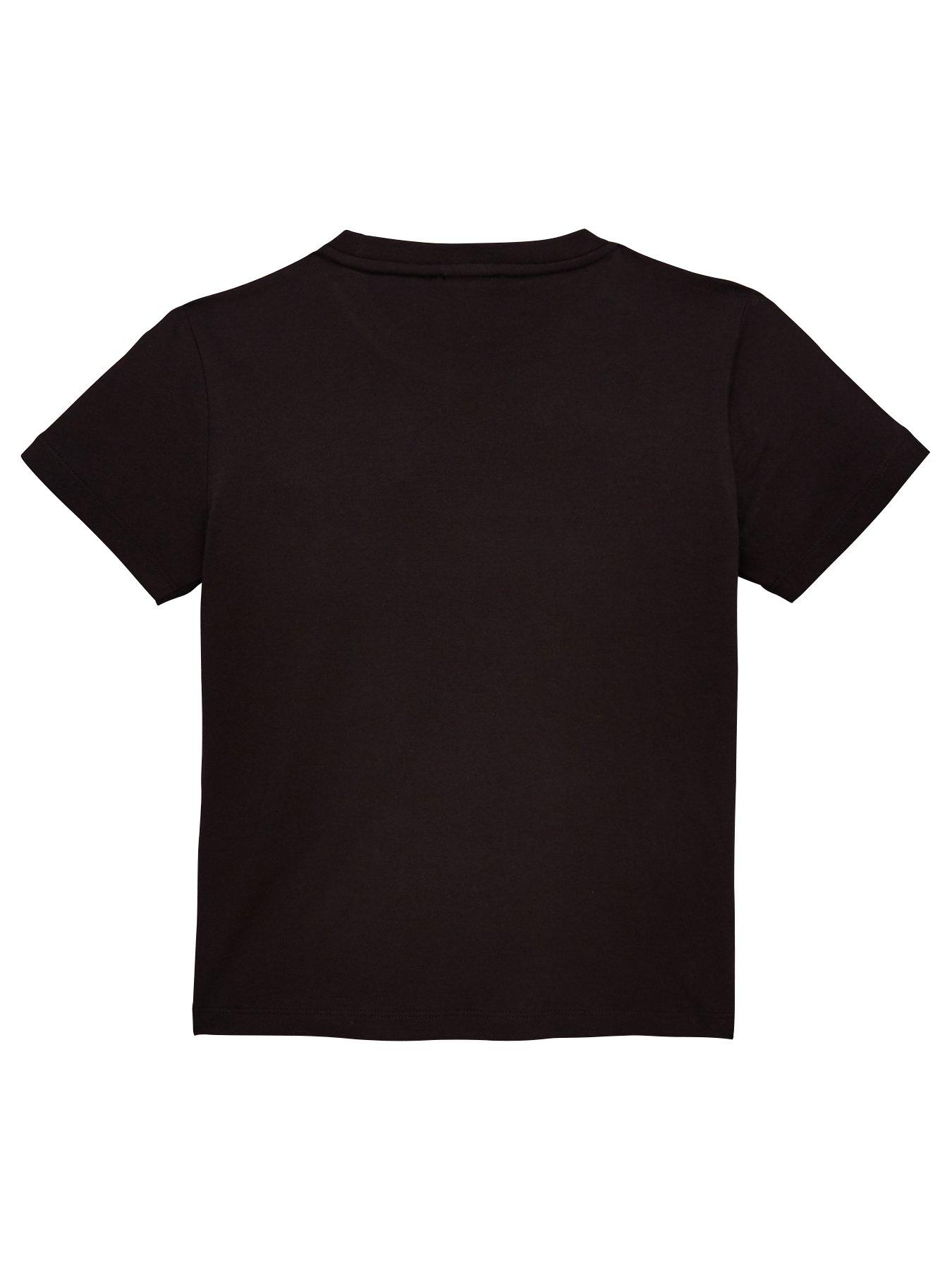 EA7 Emporio Armani Boys Short Sleeve Logo T Shirt Black Very