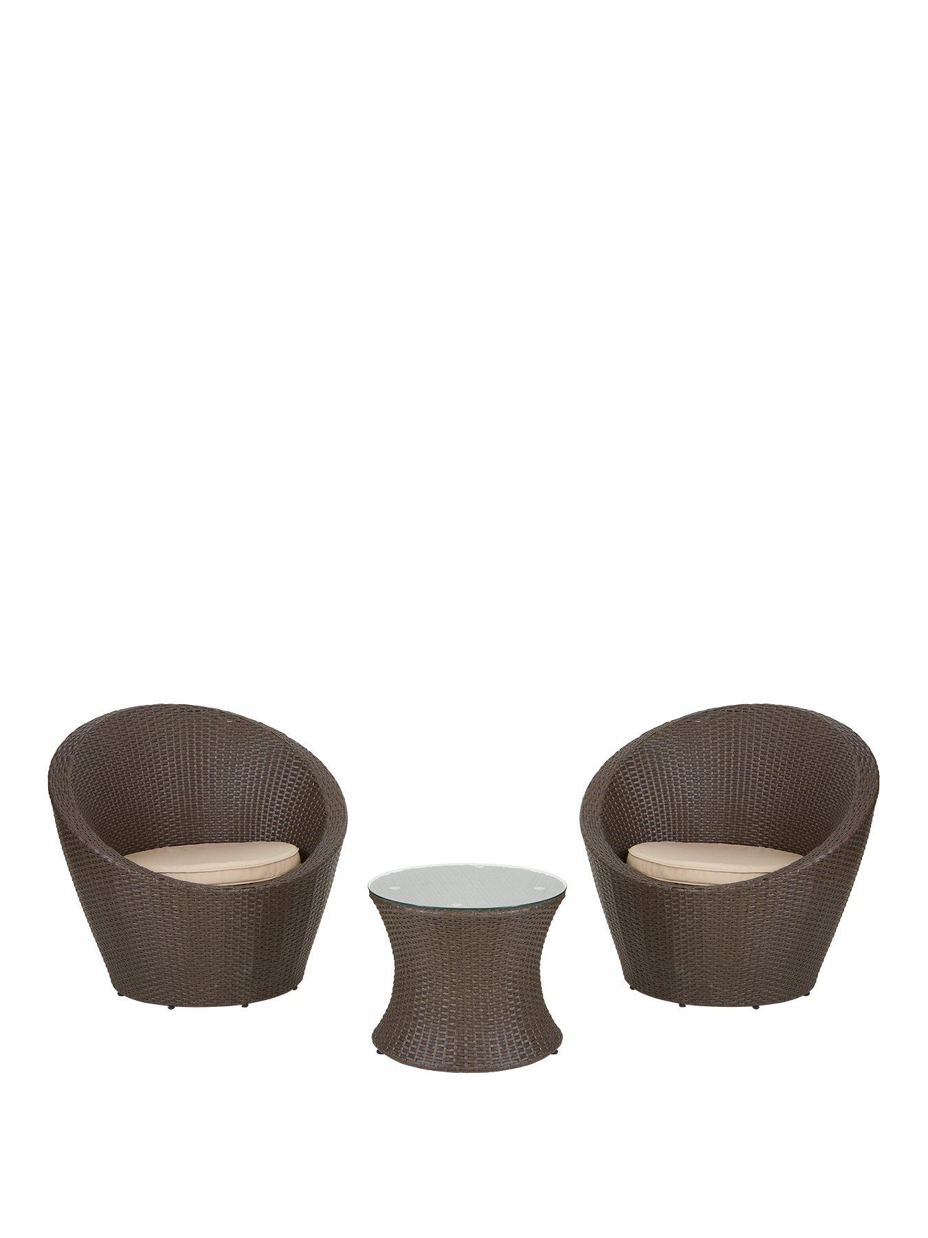 3 piece rattan outlet egg bistro set