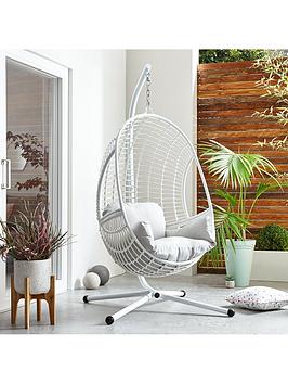 Product photograph of Very Home Portofino Hanging Egg Chair from very.co.uk