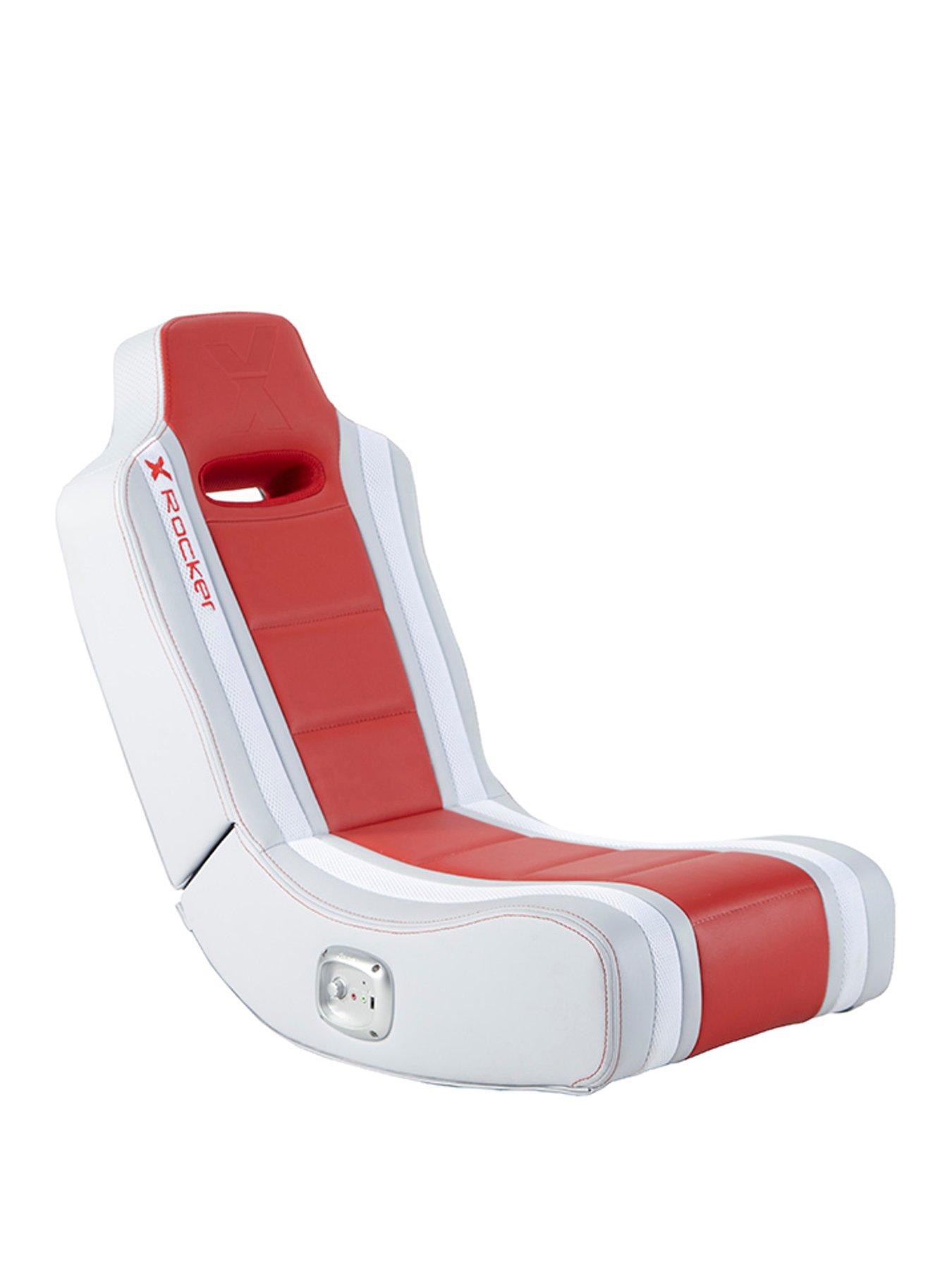 Product photograph of X Rocker Hydra 2 0 Floor Rocker Gaming Chair - Red from very.co.uk