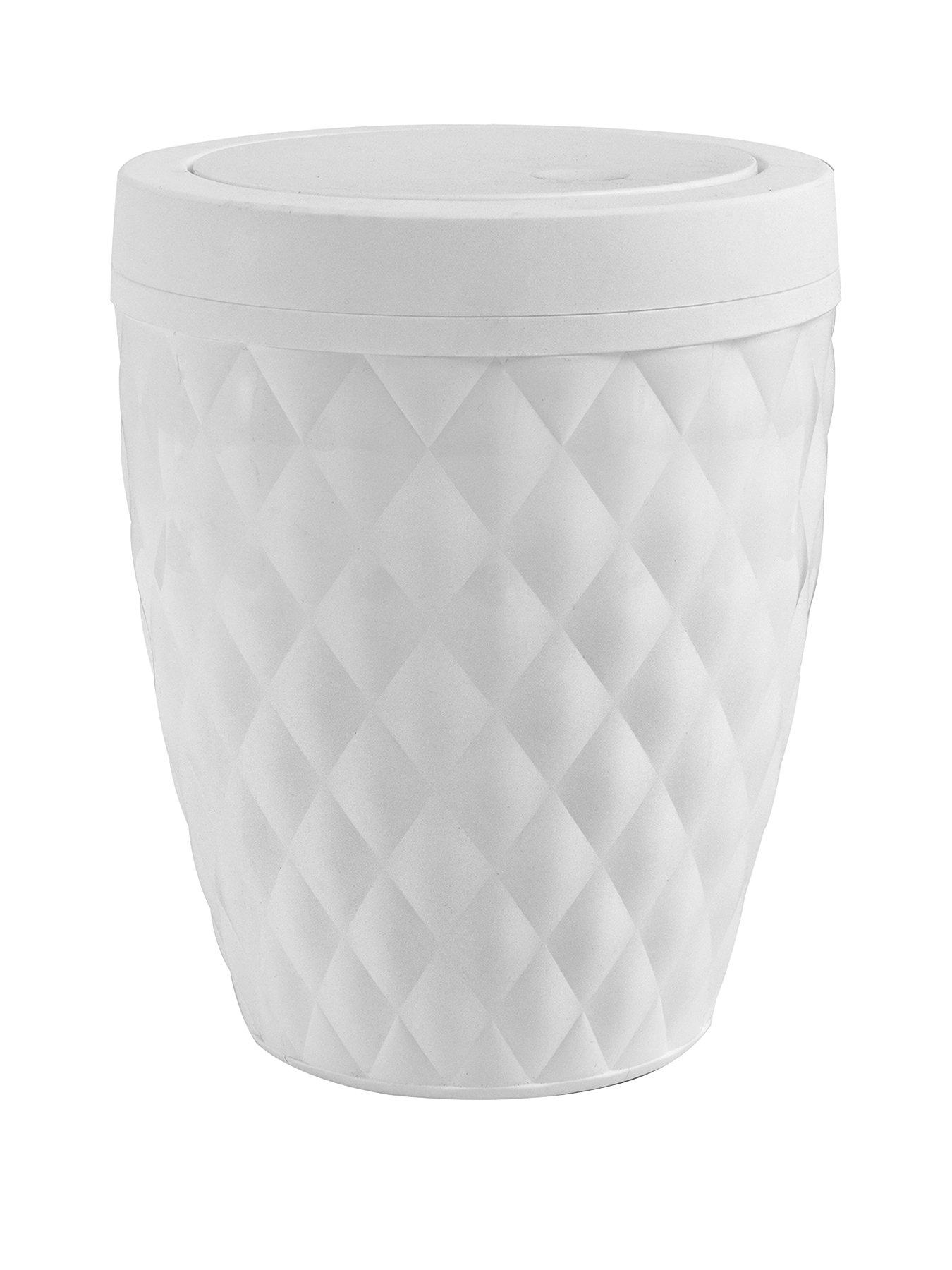 Product photograph of Addis Diamond Finish 5-litre Bathroom Bin from very.co.uk