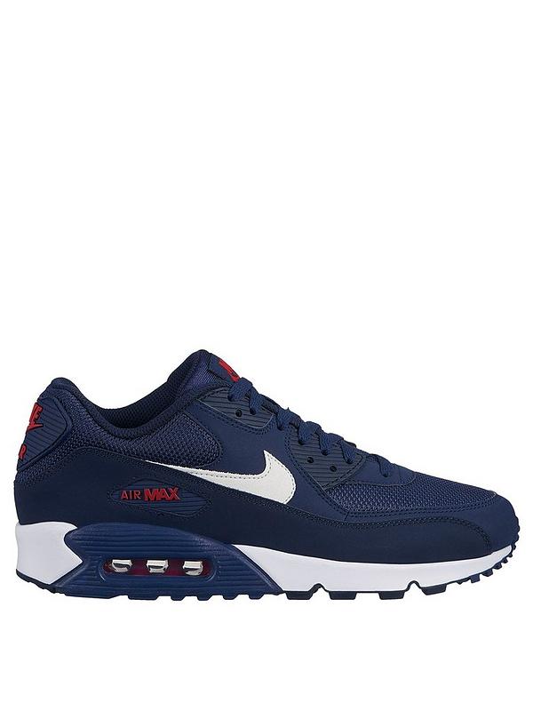 Nike Air Max 90 Essential NavyWhiteRed | very.co.uk Nike Air Max 90 Essential and 50 similar items
