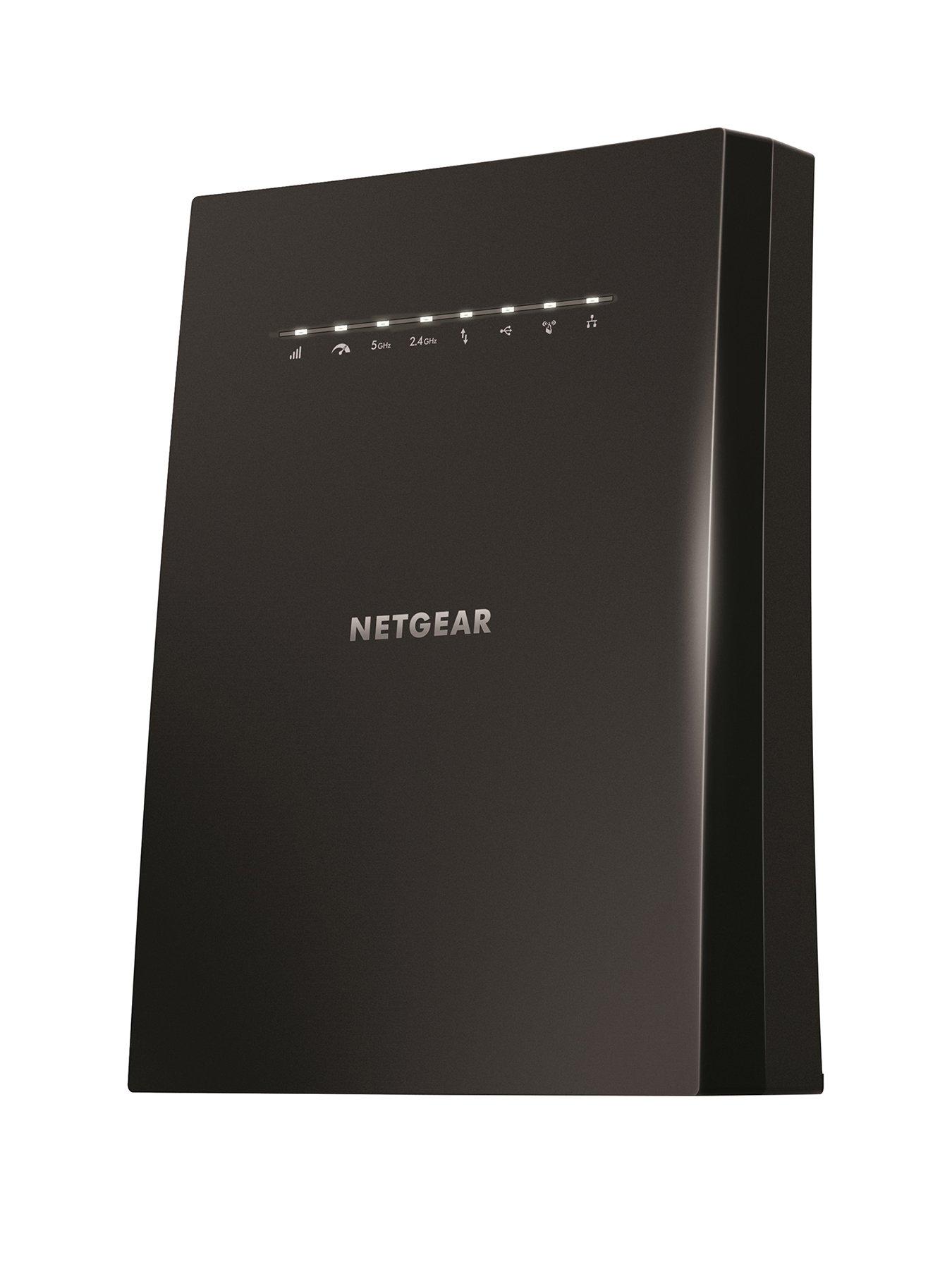 Netgear Ac3000 Mbps Nighthawk Meshtri-Band Wi-Fi Range Extender With Fastlane3, 1 Wi-Fi Name And Access Point Mode (Smart Mesh Roaming For Any Router)