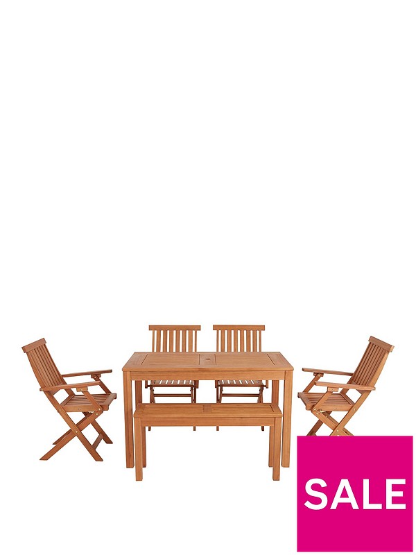 Lingfield Wood Dining Set With Picnic, Picnic Bench Style Dining Room Table