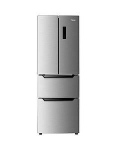 Swan SR15650 60cm Wide French Door Side By Side Fridge Freezer - Inox