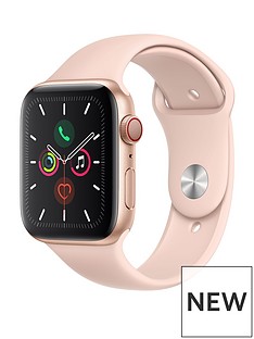Apple Watch Series 5 (GPS + Cellular), 44mm Gold Aluminium Case with Pink Sand Sport Band