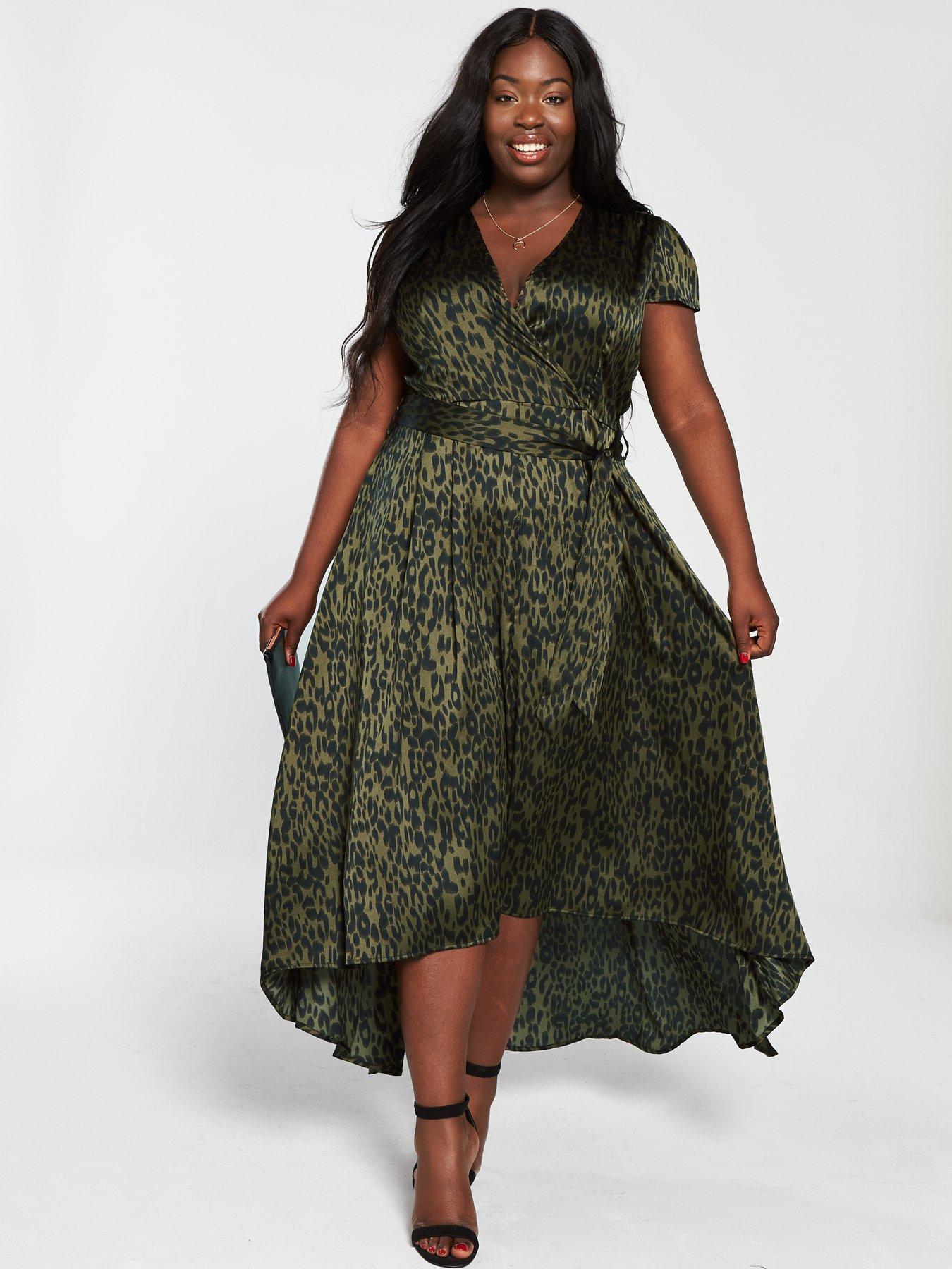 ax paris curve green dress
