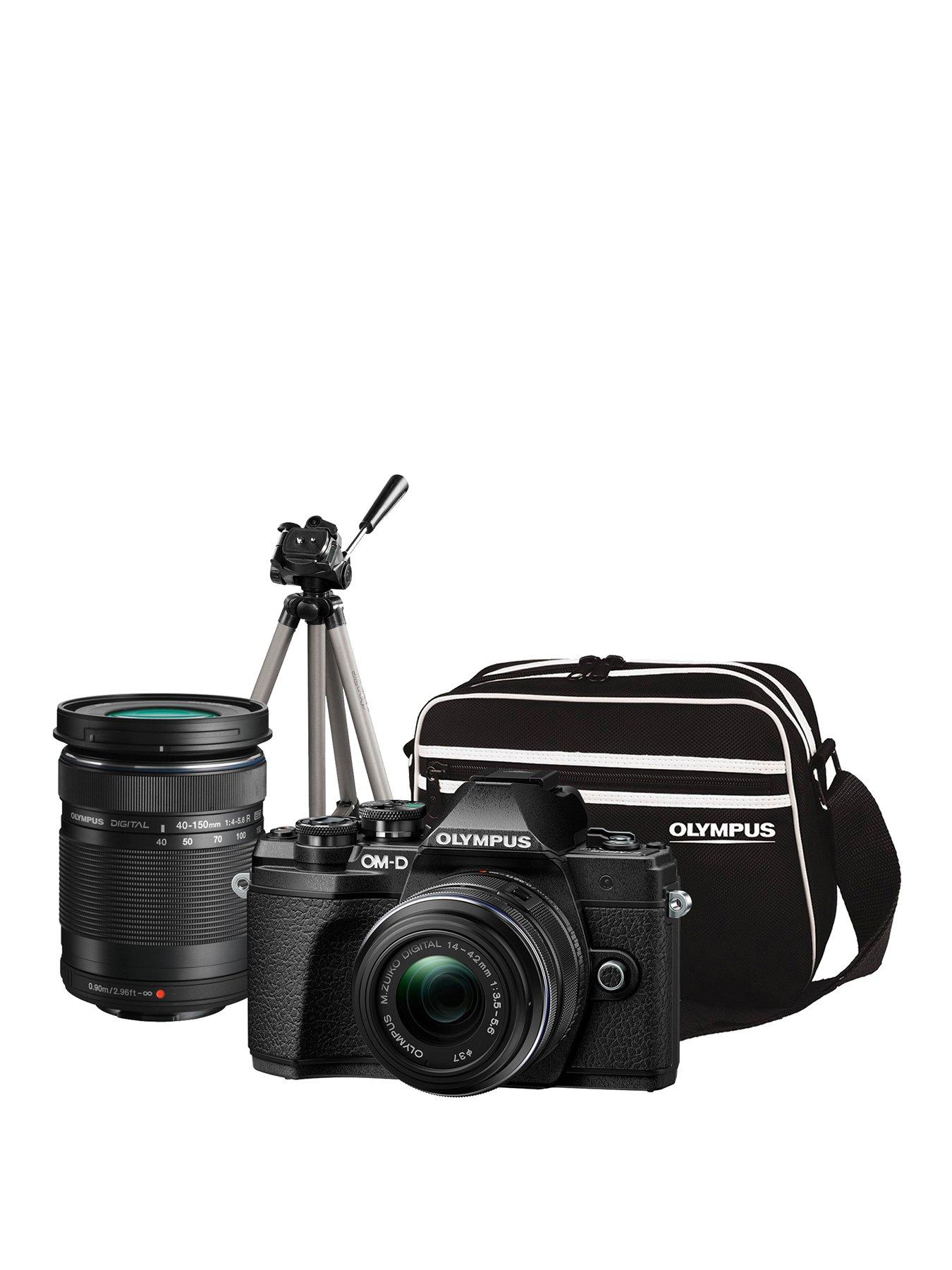 Olympus Om D E M10 Mk Iii Compact System Camera Traveller Kit Black Inc 14 42mm 40 150mm Lenses Tripod Bag Very Co Uk