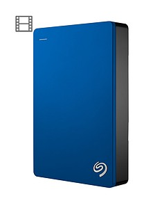 Seagate 5Tb Backup Plus portable with Optional 2 Year Data Recovery Plan - Blue