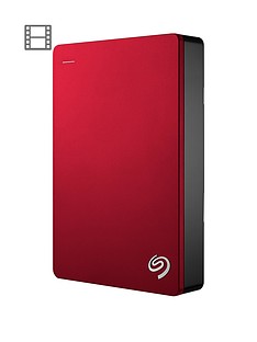Seagate 5Tb Backup Plus Portable with Optional 2 Year Data Recovery Plan - Red