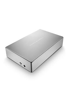 LaCie 4Tb Porsche Design USB-C + USB 3.0 Desktop Drive with Optional 2 Year Data Recovery Plan