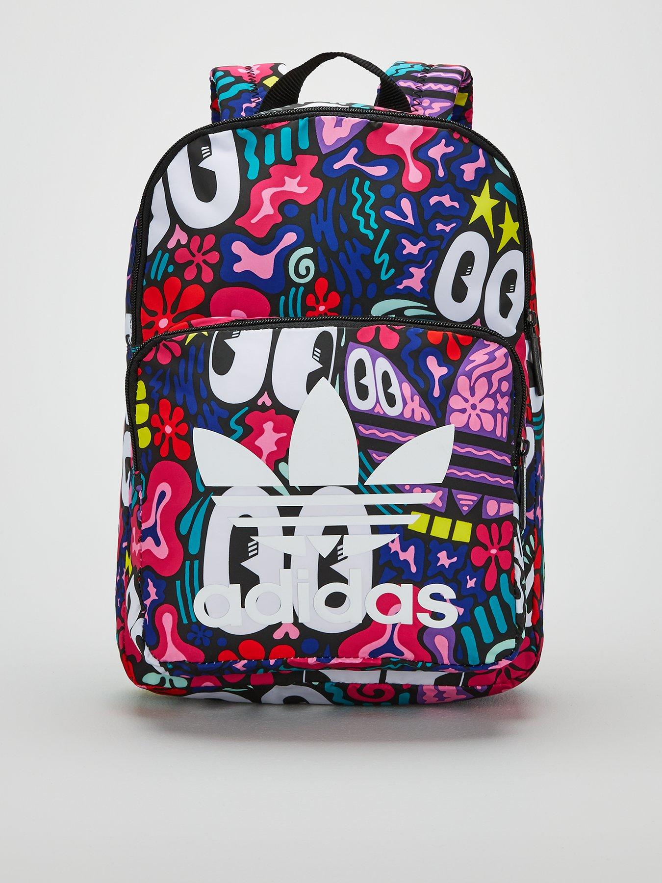 adidas originals pink print backpack