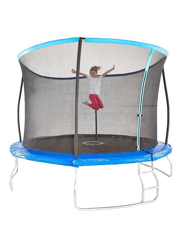 Image 1 of 6 of Sportspower 14ft Trampoline with Easi-Store Folding Safety Enclosure, Reversable Flip Pad and Ladder