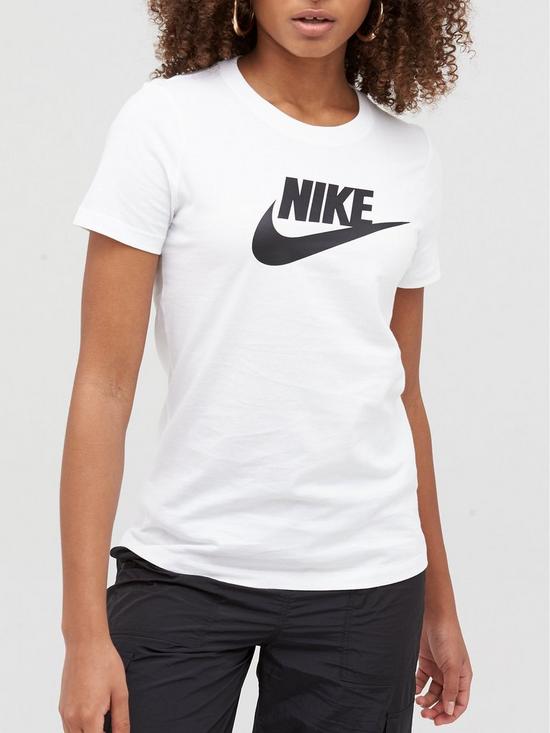 front image of nike-sportswear-essential-ss-tee-white