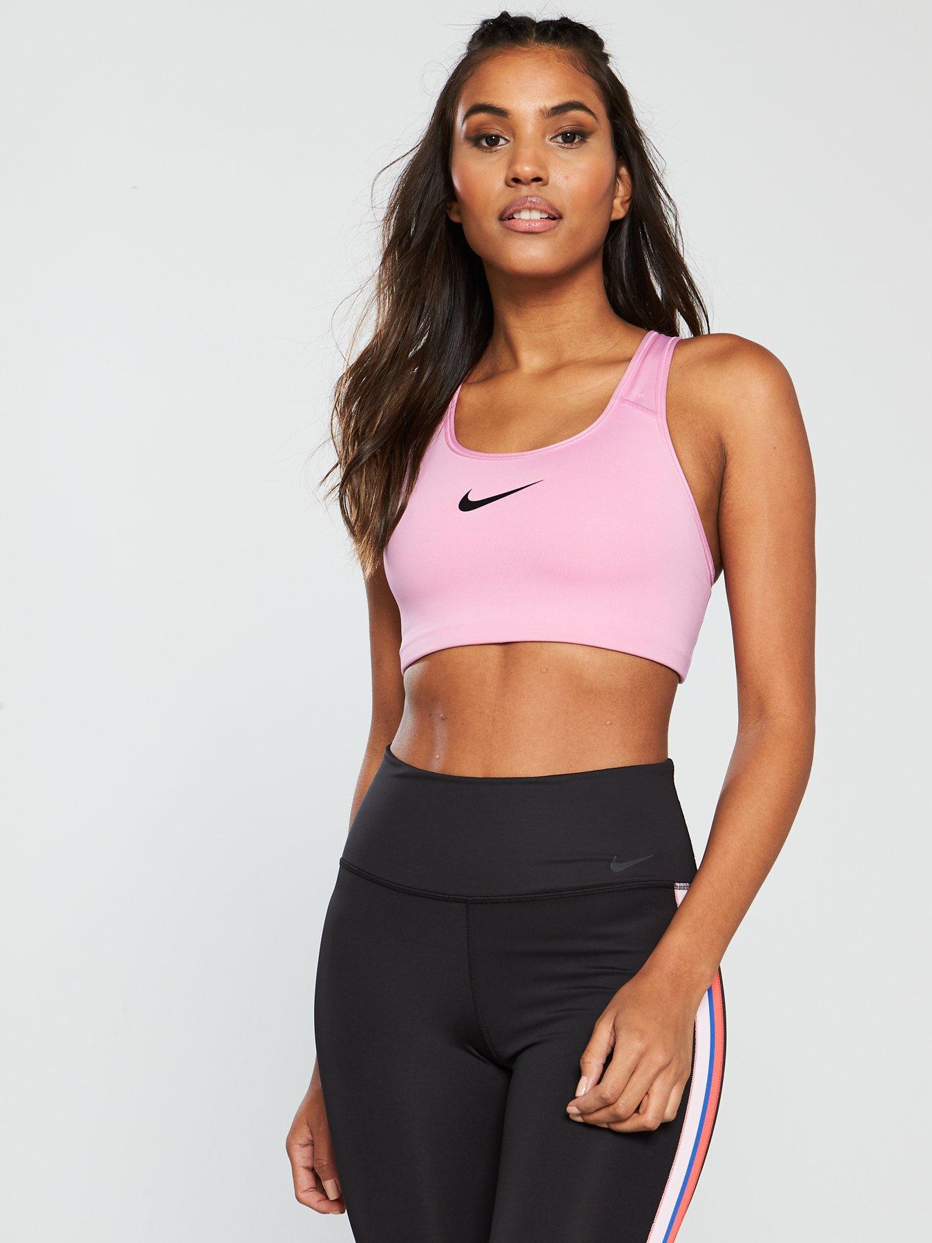 nike swoosh bra pink