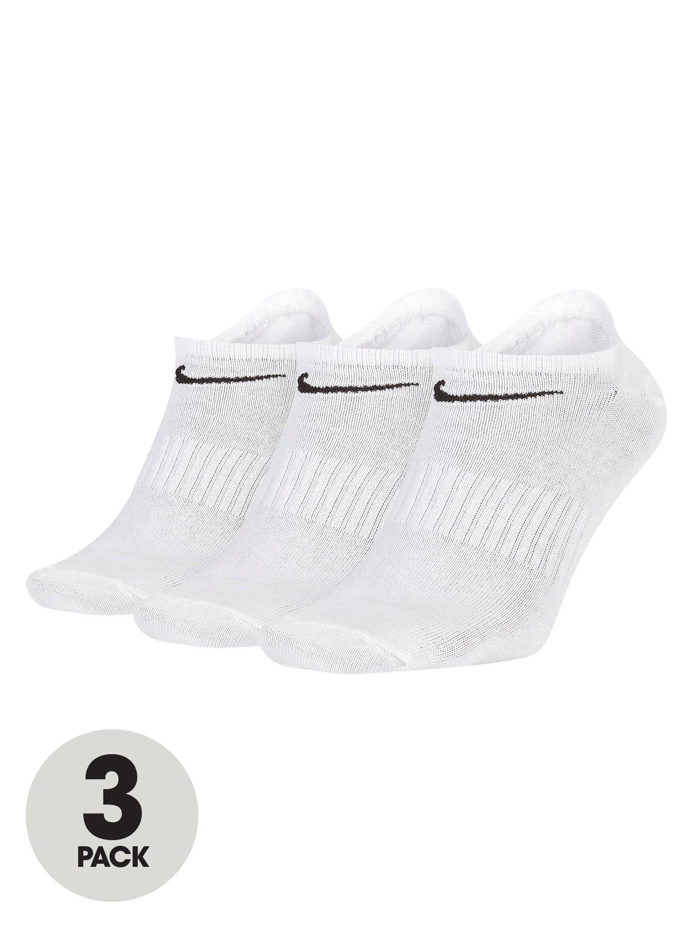 white nike trainer socks