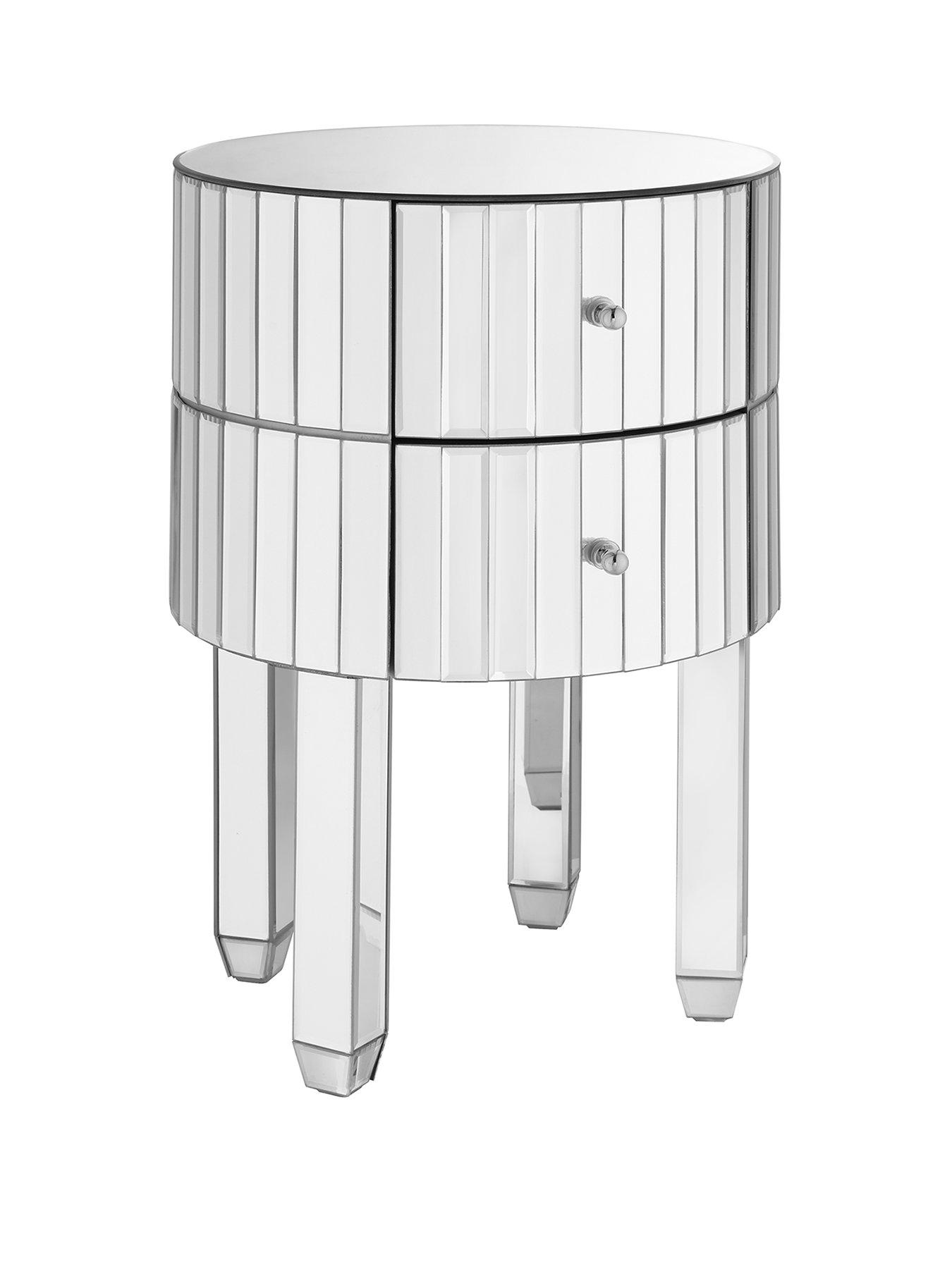 Phoebe Round 2 Drawer Mirrored Chest Very Co Uk
