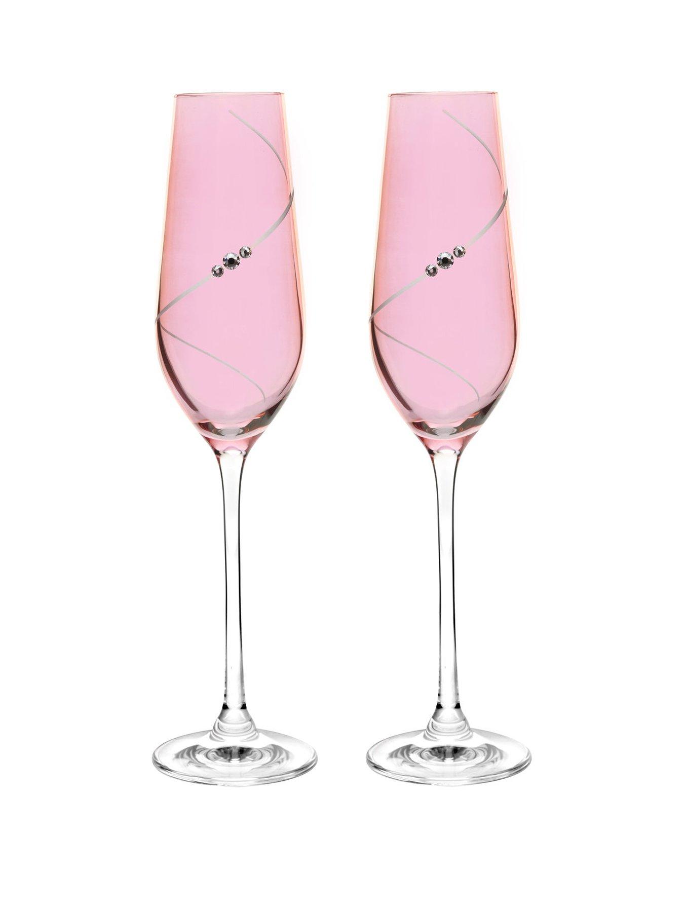 Portmeirion Auris Pink Champagne Flutes With Swarovski Crystals &Ndash; Set Of 2 review