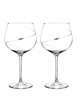 Product photograph of Portmeirion Auris Gin Glasses With Swarovski Crystals - Set Of 2 from very.co.uk
