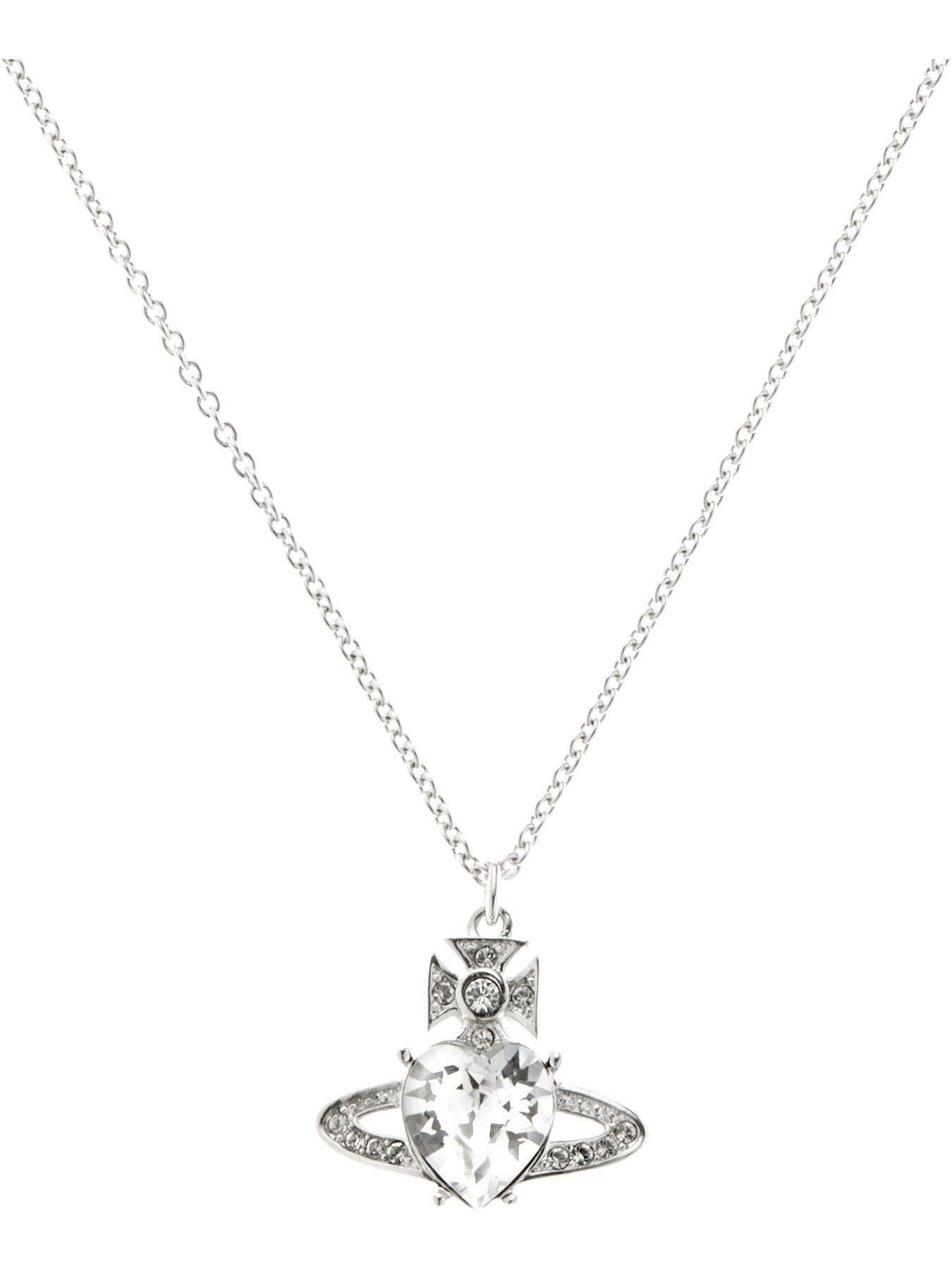 Vivienne Westwood Ariella Crystal Orb Pendant Necklace - Silver | very ...