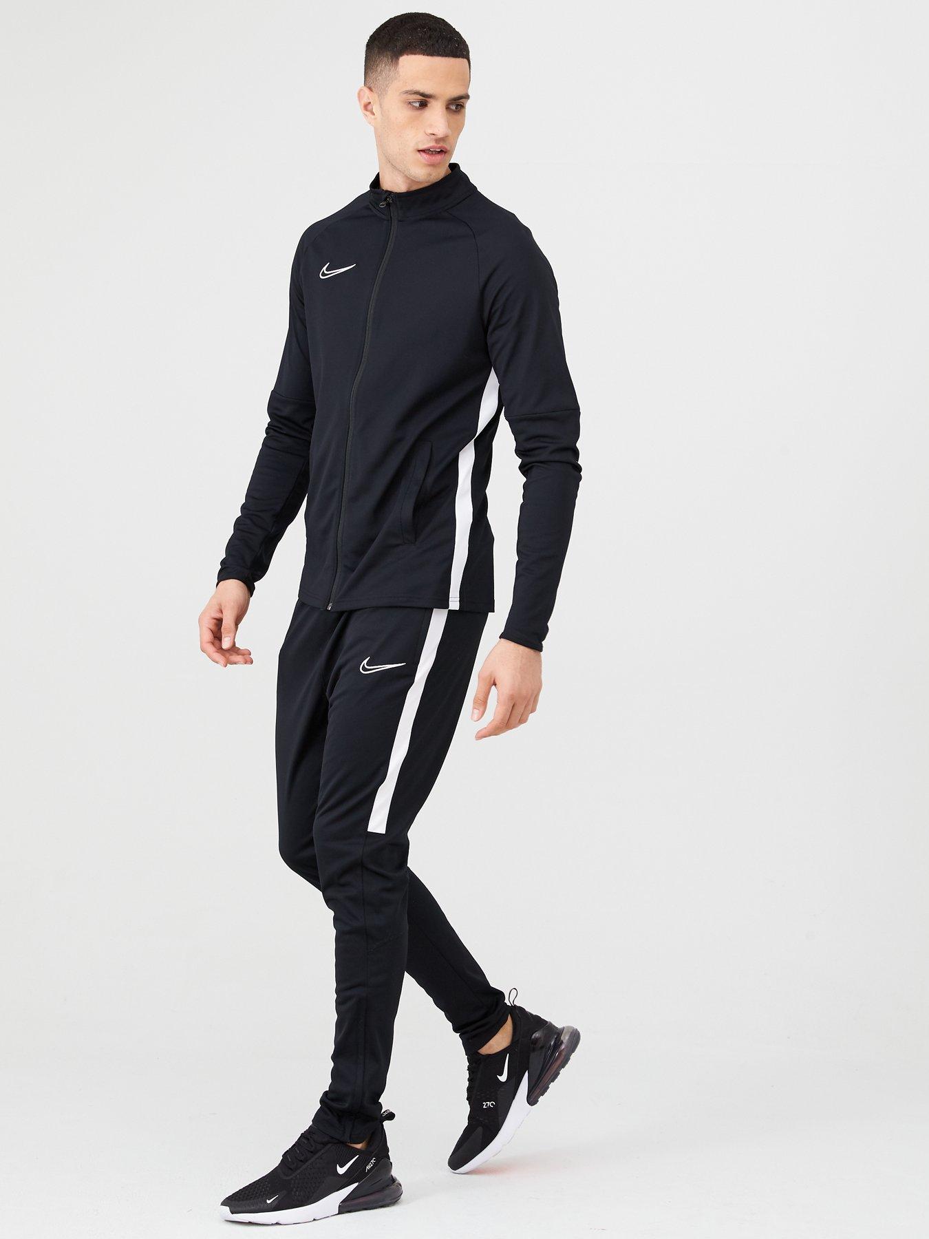 grey black nike tracksuit