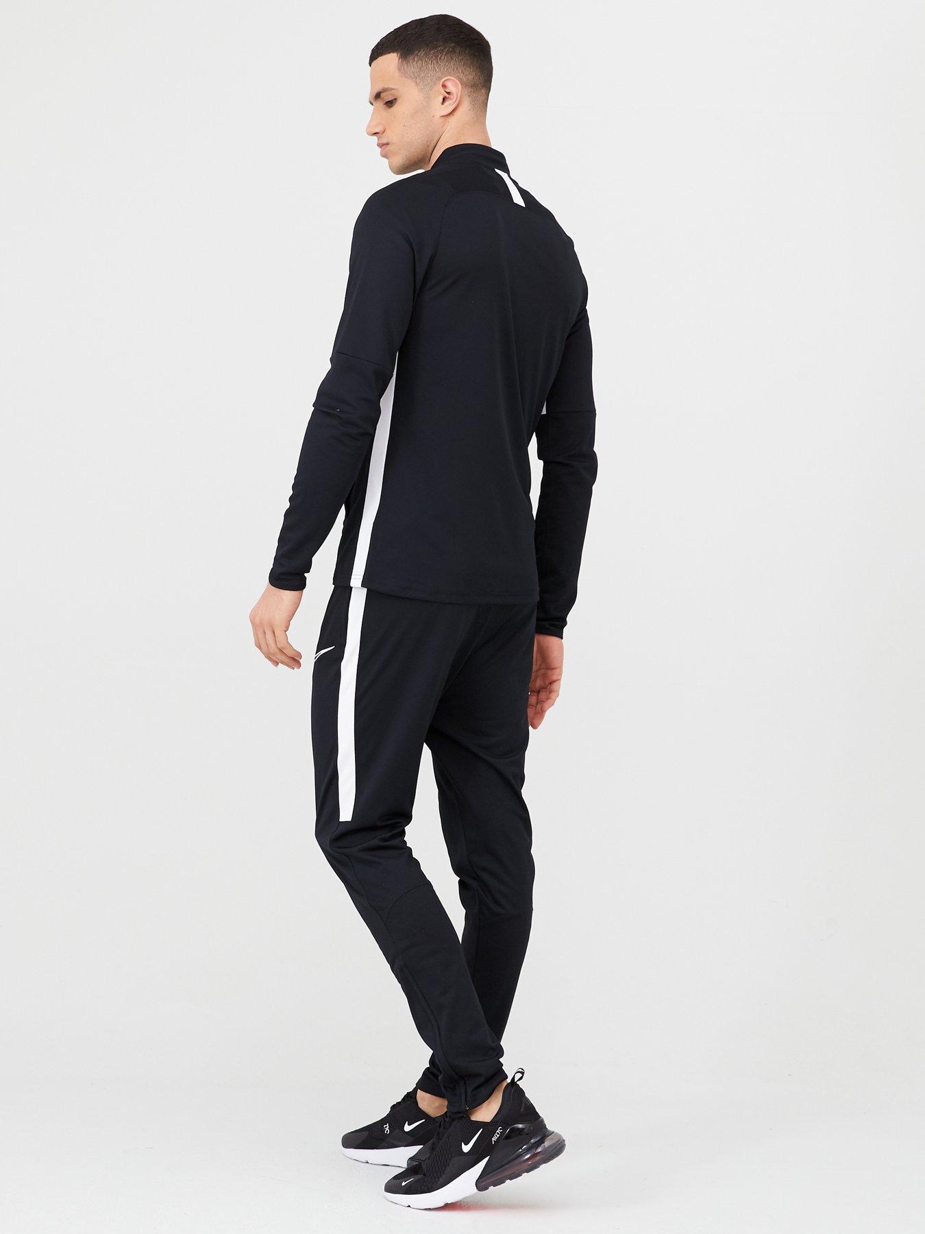 nike academy tracksuit black and grey
