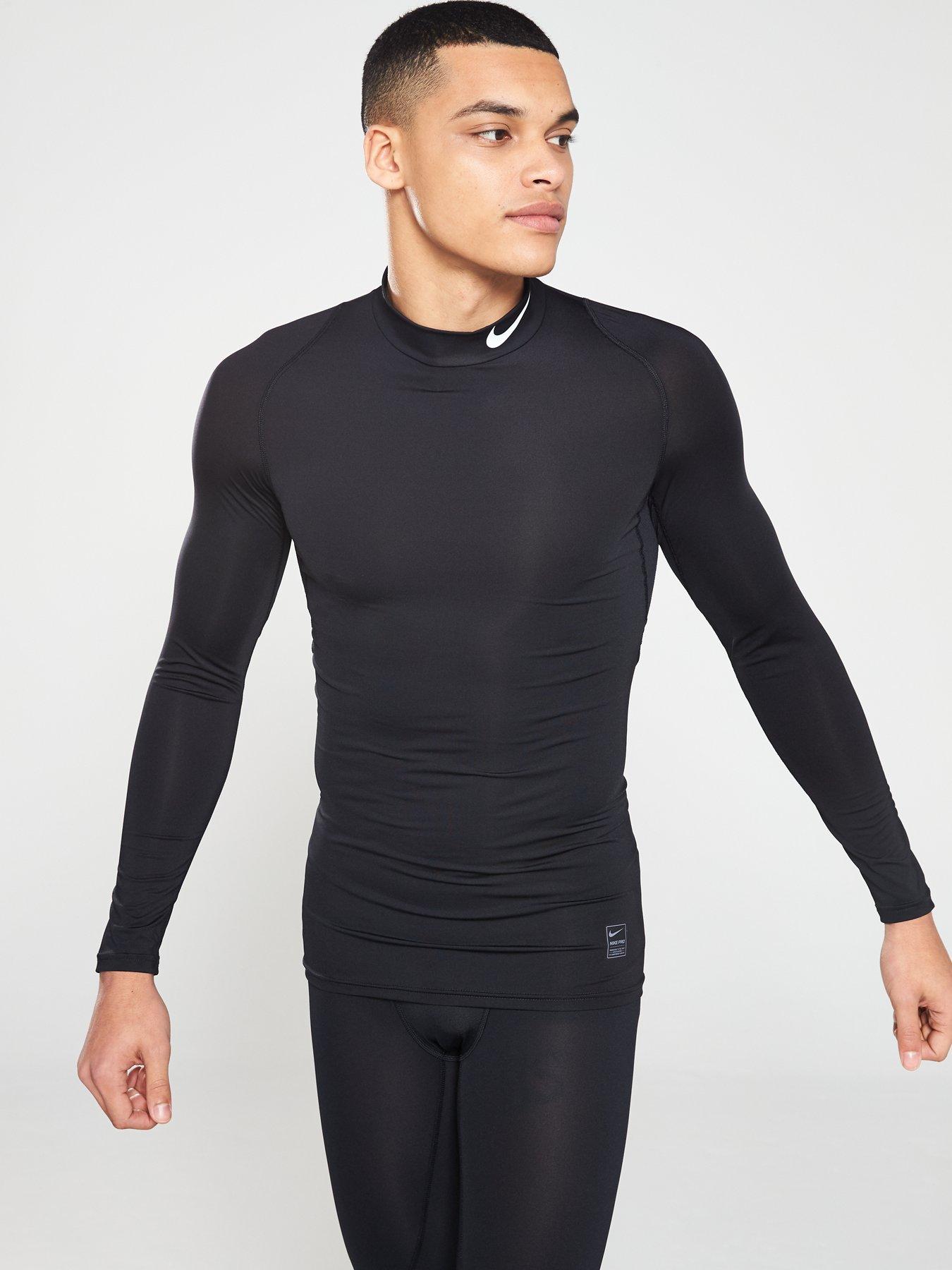 nike compression mock long sleeve top