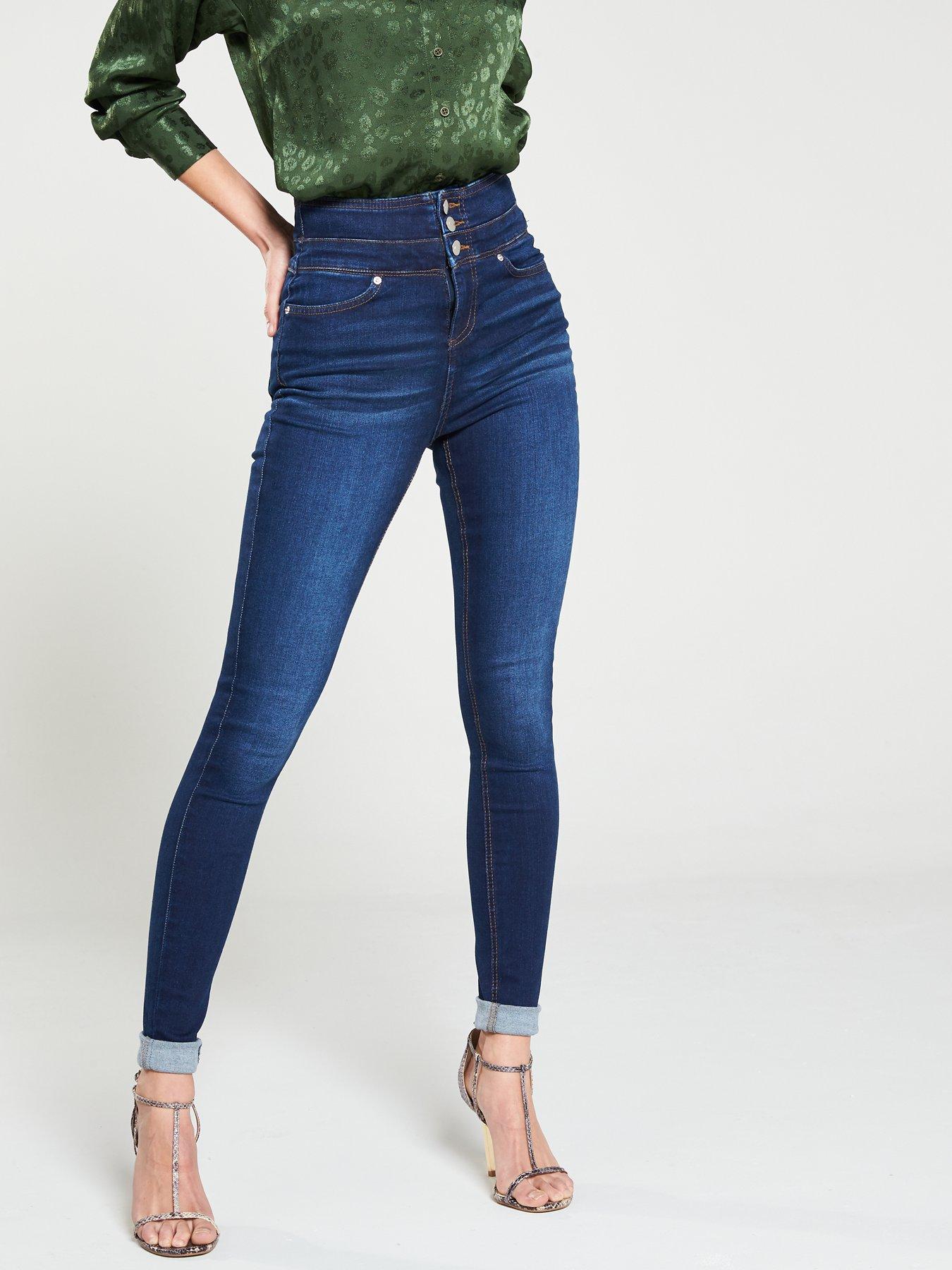 high waist slim jeans